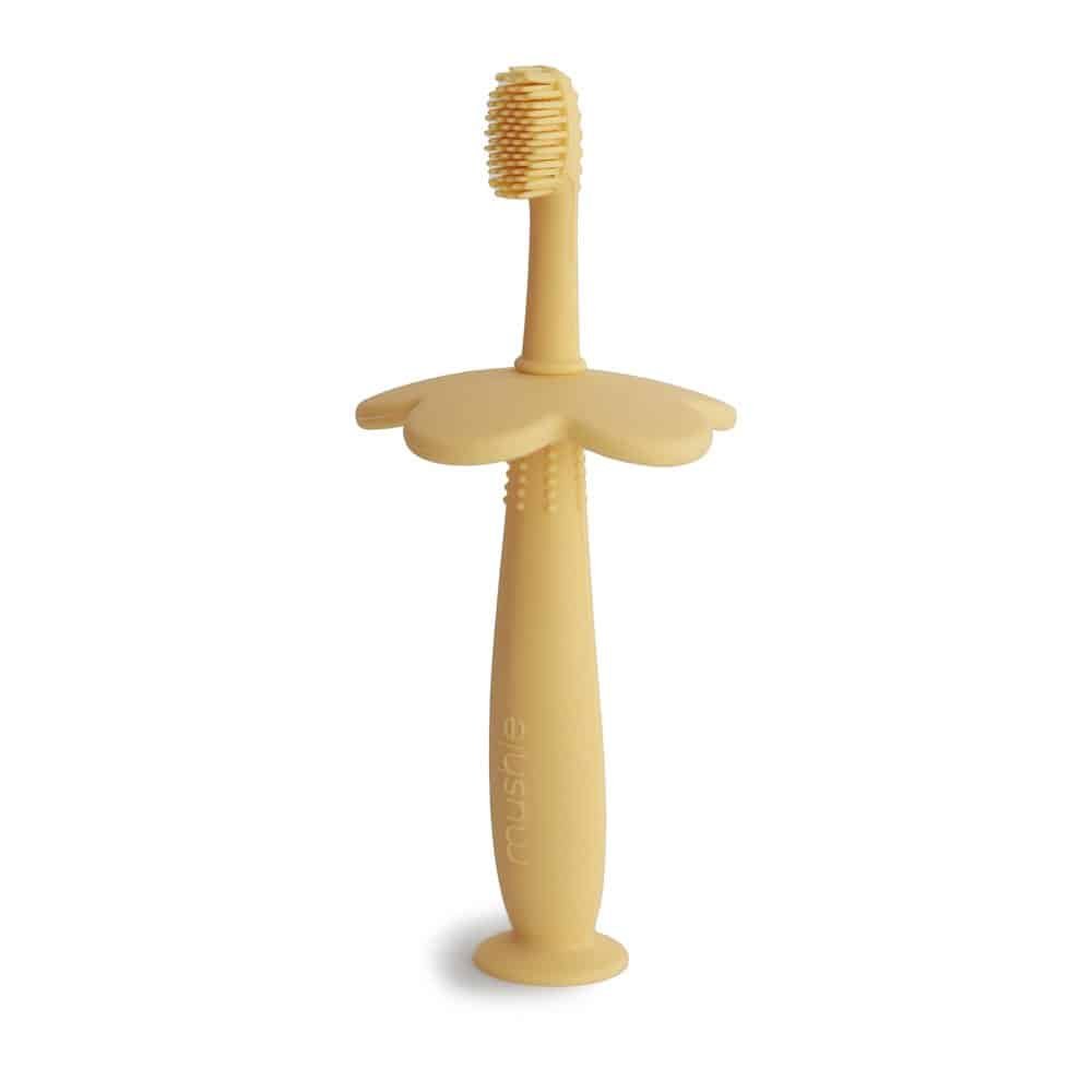 Spazzolino da denti fiore_Daffodil_1 Mushie Training Zahnbürste Pale Daffodil Hauptbild