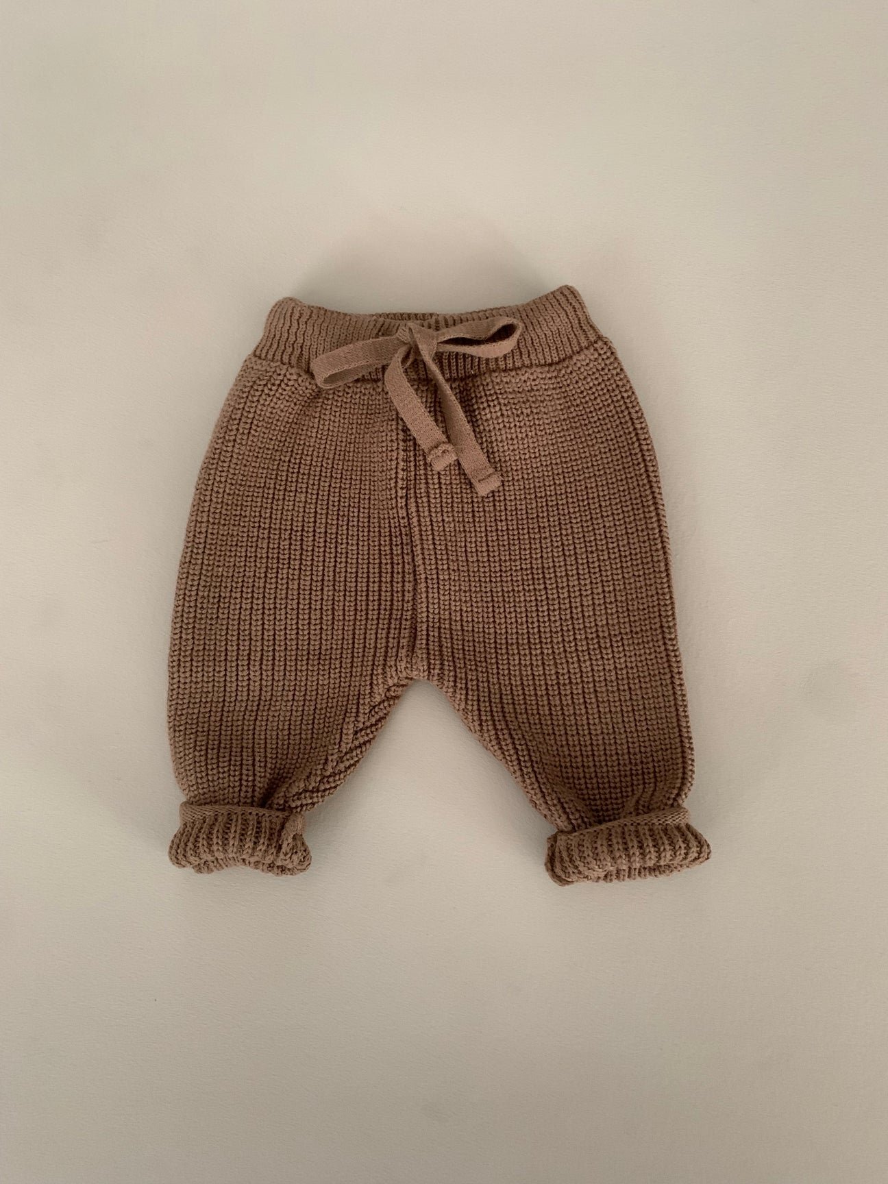 leggings en maille marron