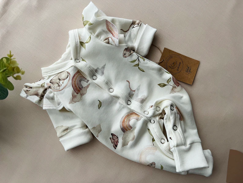 Strampler|Premium GOTS Baumwolle|Rainbow Morning Hauptbild