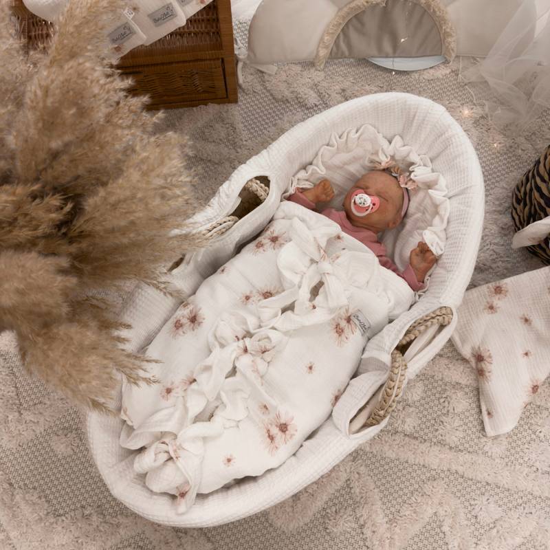 Multifunktioneller Babyschlafsack| Premium Musselin|0-8M|Daisies Hauptbild