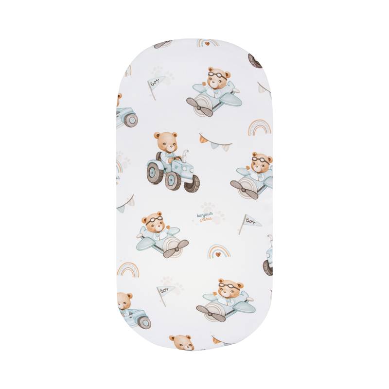 Premium Fixleintuch 75x30 cm – 100% weiche Baumwolle, atmungsaktiv und kuschelig|Tractors & Bears 27722 Premium Fixleintuch 75x30 cm – 100% weiche Baumwolle, atmungsaktiv und kuschelig|Tractors & Bears Hauptbild