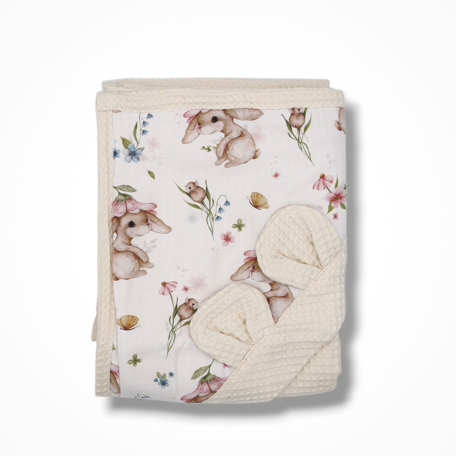 Badtuch mit Kapuze | Waffel| Meadow Bunny 30608 Badtuch mit Kapuze | Waffel| Meadow Bunny Hauptbild