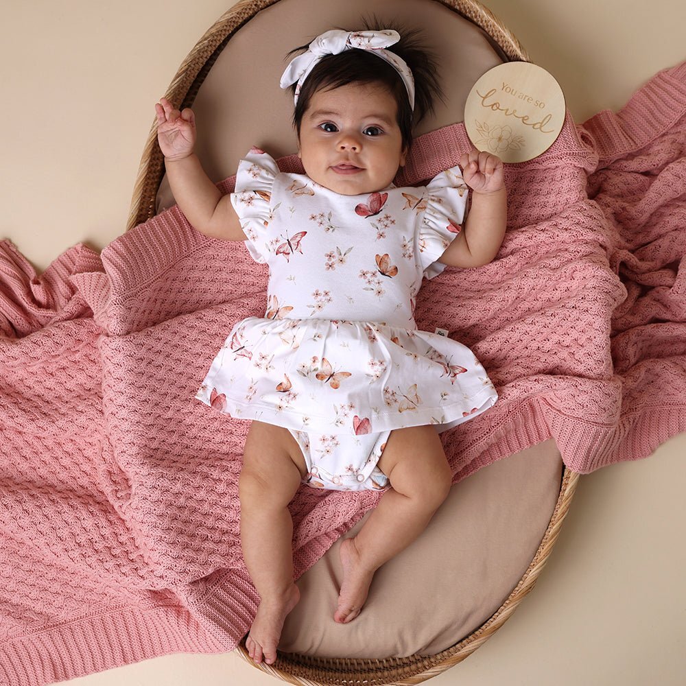 Butterfly Kurzarm Organic Kleid – Image 1