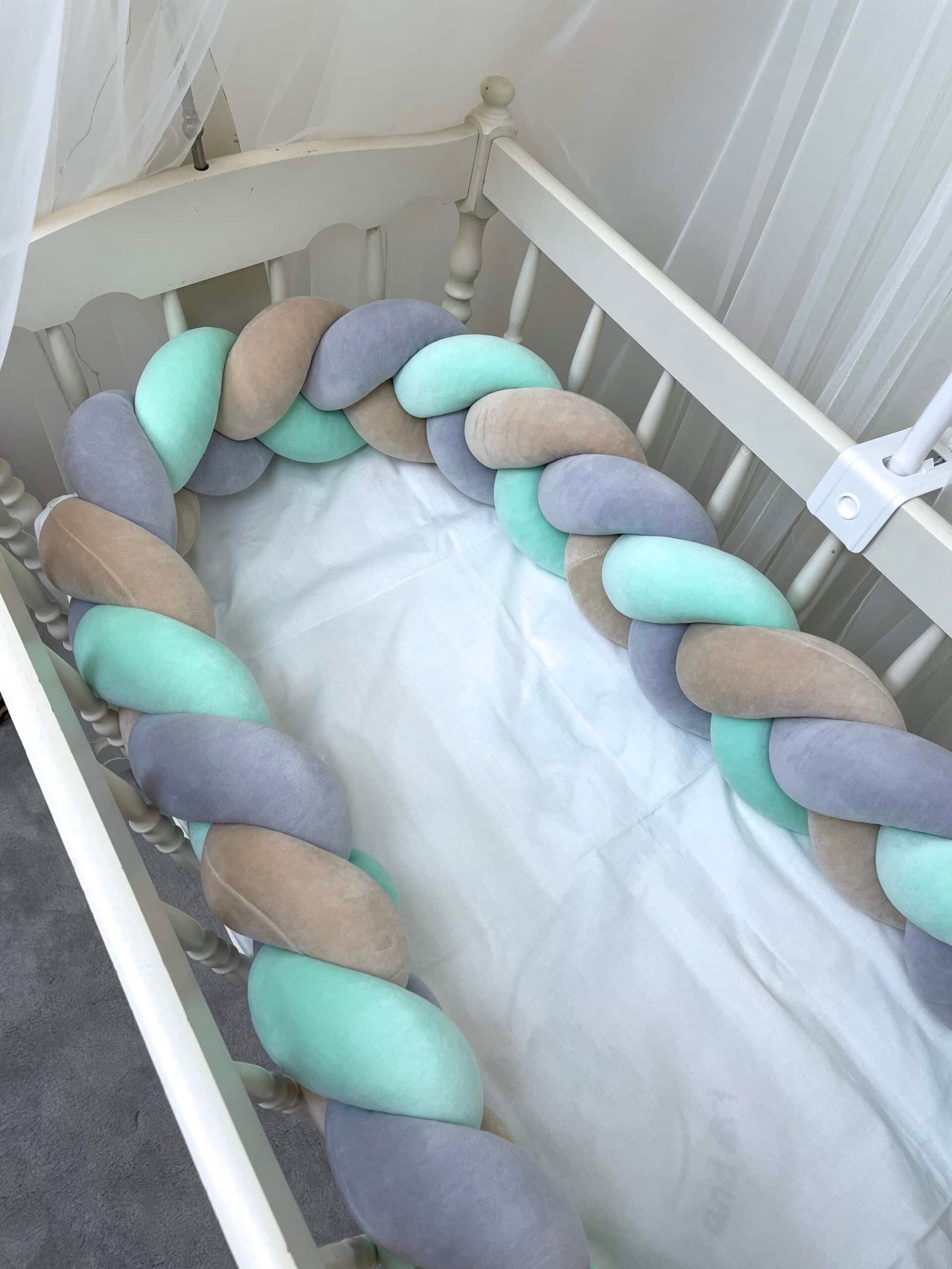 Bettschlange Velours Mint Grey Beige 2711 Bettschlange Velours Mint Grey Beige Hauptbild