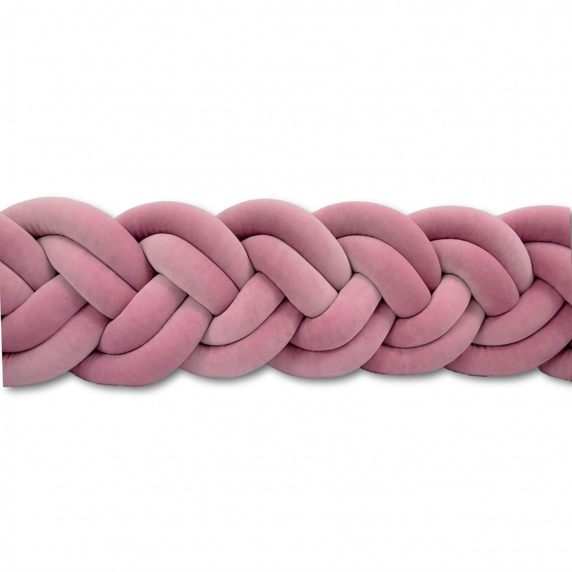 Bettschlange Dual 6 Stränge aus Velours | 200cm | Altrosa Hauptbild