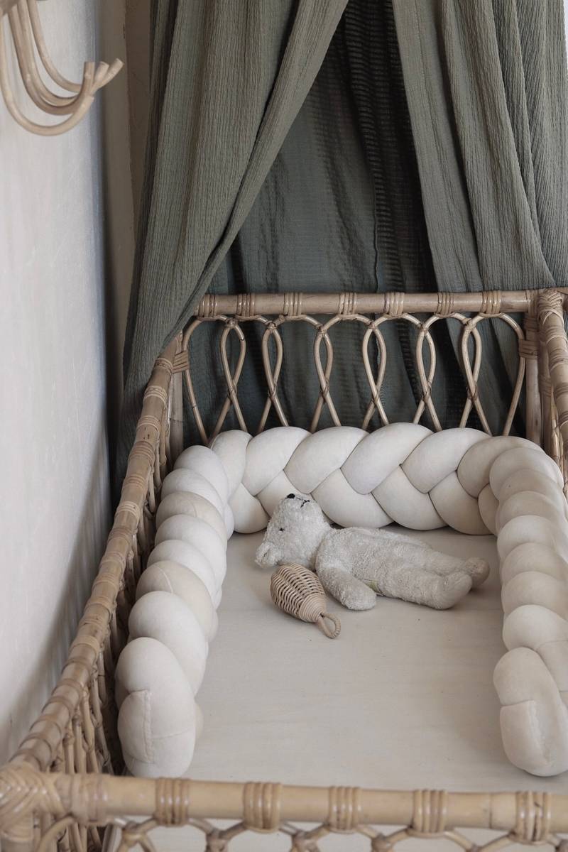 Bettschlange Velours - geflochten |360 cm|Cream Hauptbild