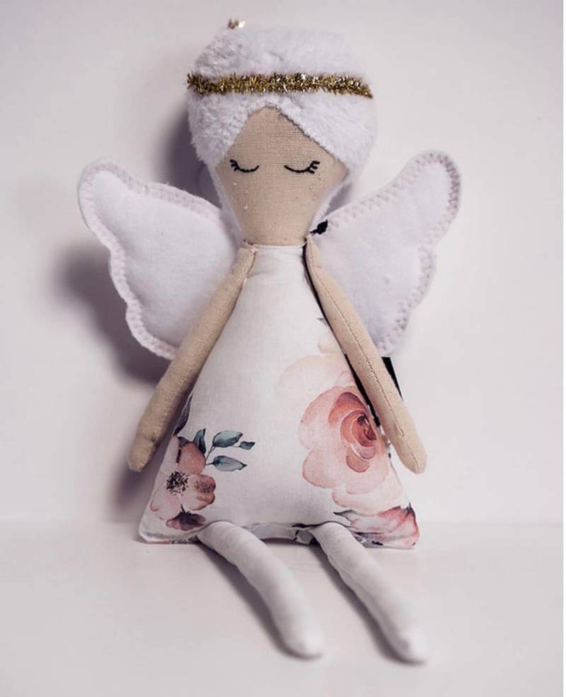 Stoffpuppe Engel 35 cm Rose Garden Girl 1545 Soft doll angel 35 cm Rose Garden Girl main image