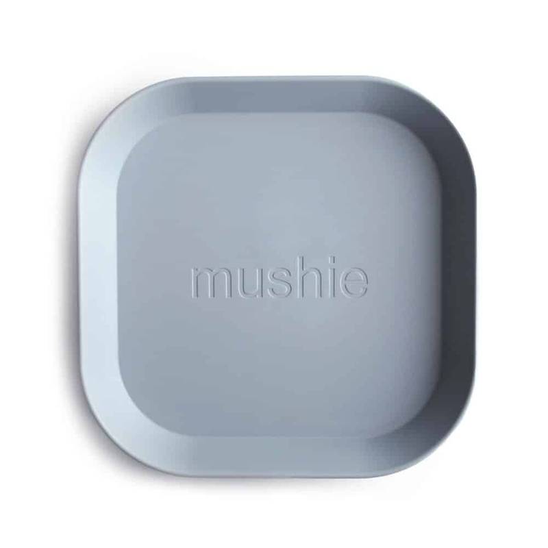 Plate_CLOUD_2 Mushie Square Plate 2-Piece Set Cloud Main Image