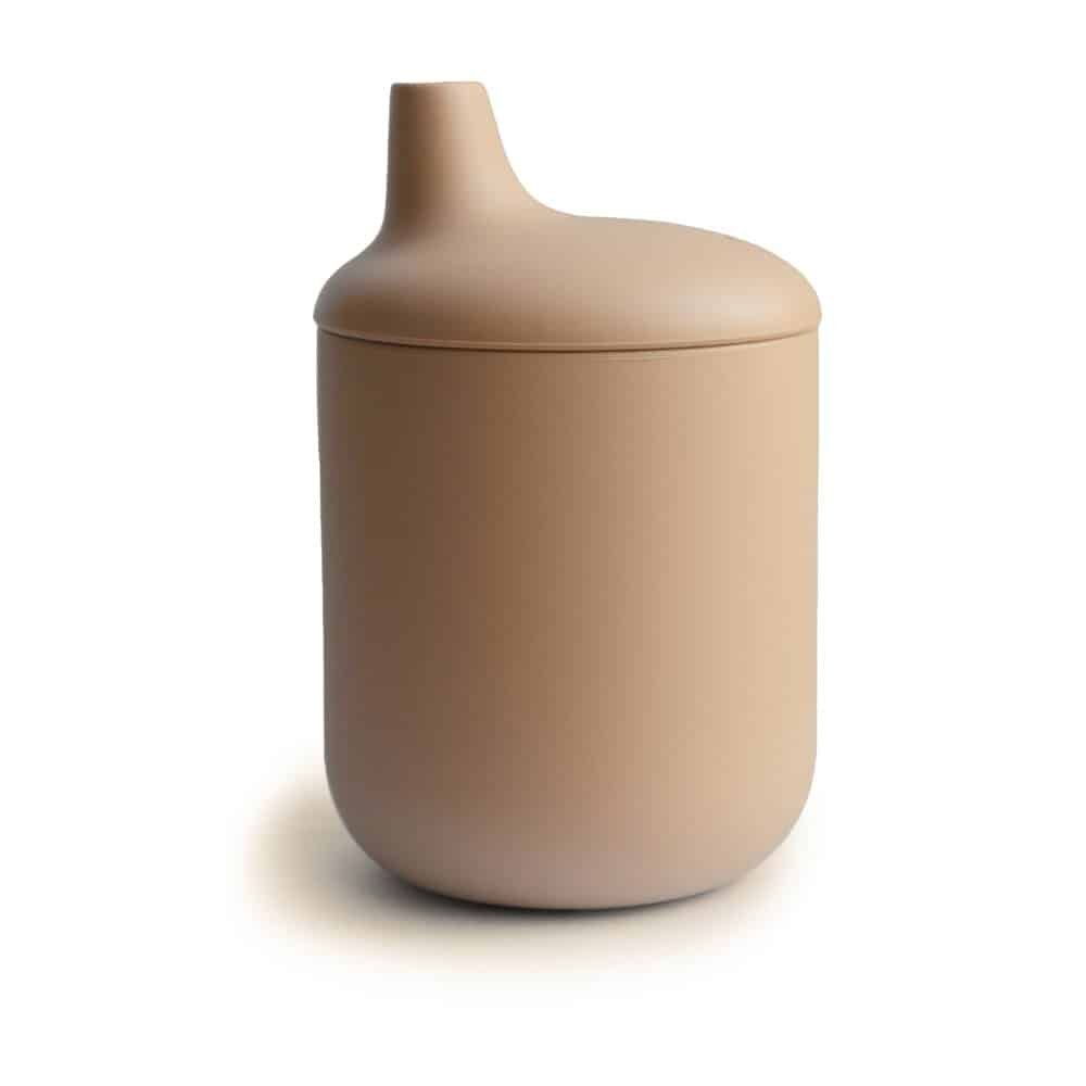 Silicone_Sippy Cup_Natural_2 Mushie Training Cup Natural Main Image