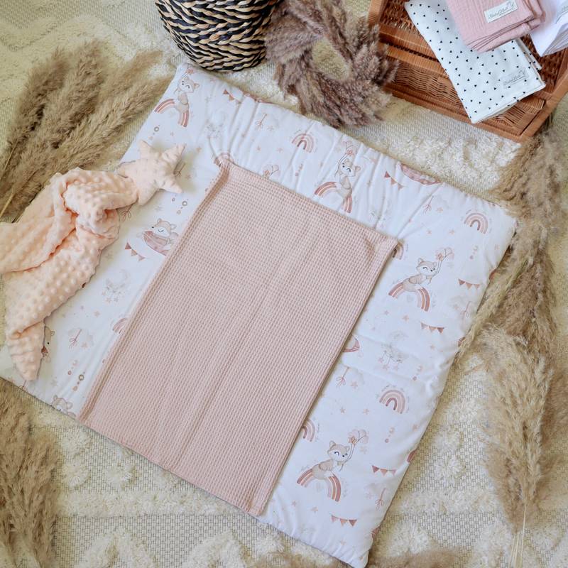 Waffle-patterned changing mat including removable waterproof base | Sweet Dreams main image