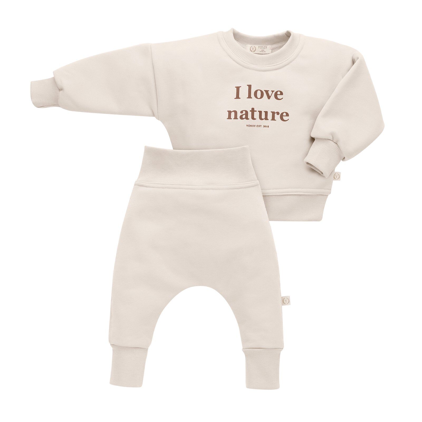 Ensemble bébé | Coton GOTS de qualité supérieure | Beige (Image principale)