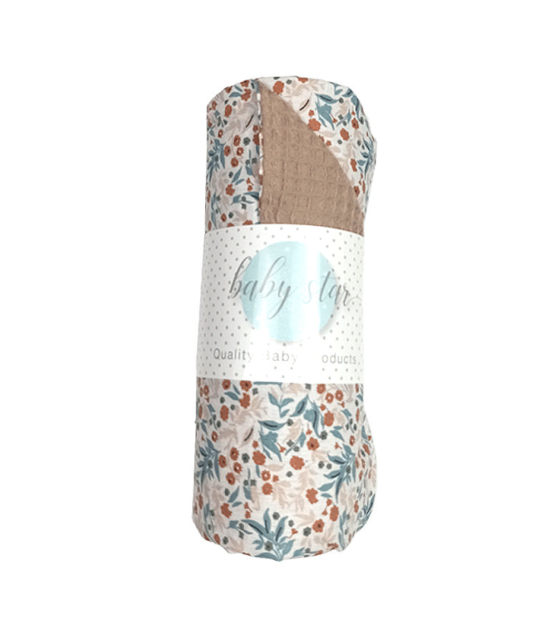 Cozy blanket | Premium cotton waffle pique | Garden main image