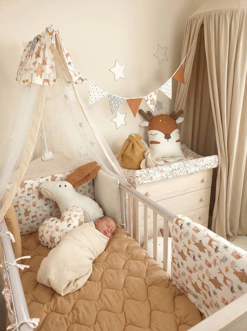 Complete bedding set, 7 pieces | Premium cotton | TOG 2.5 | 0-5 years | Forest (main image)