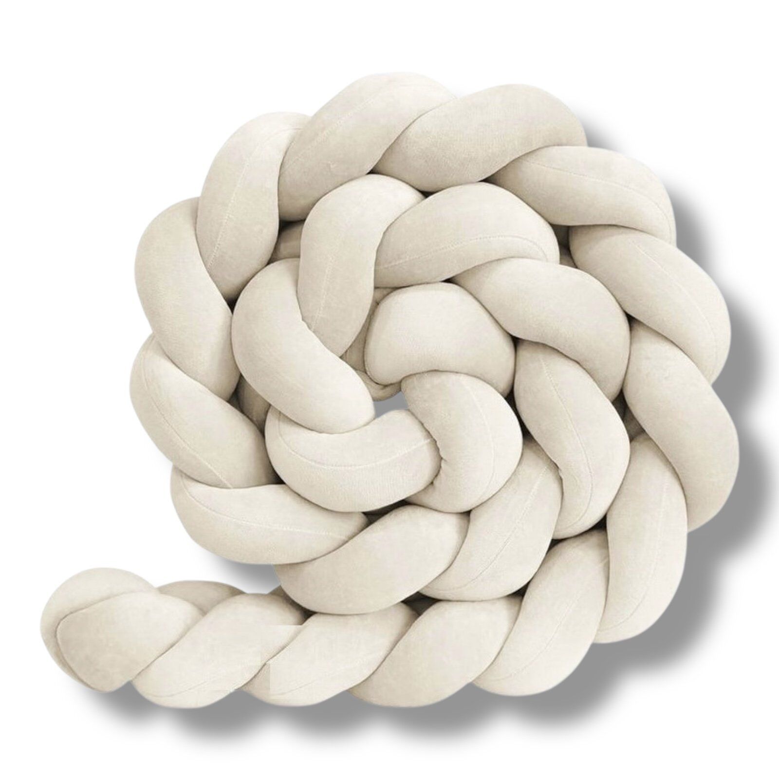 Bed snake velour cream main image