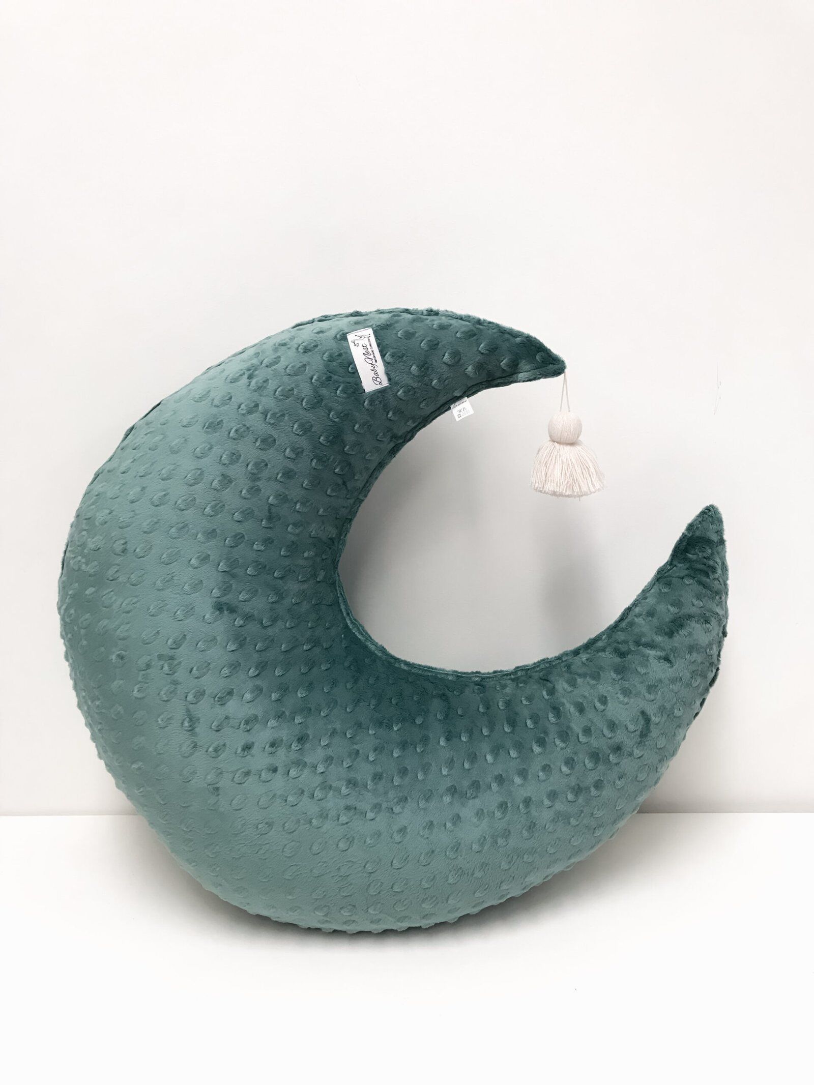 Nursing Pillow Crescent Moon | Minky | Teal Main Image