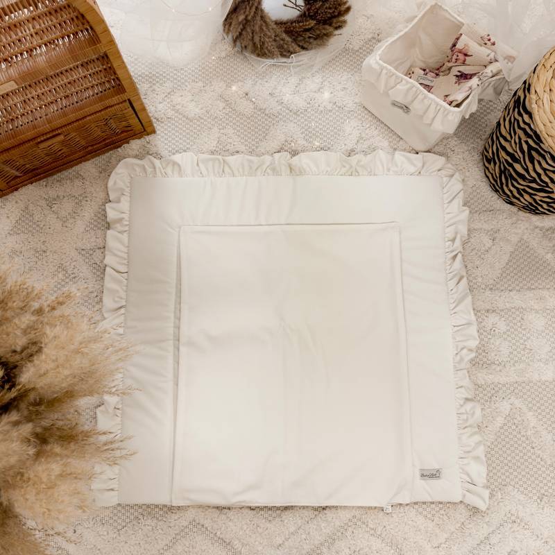 Velvet Changing Mat Glam Including Removable Waterproof Pad | Cream Main Image
