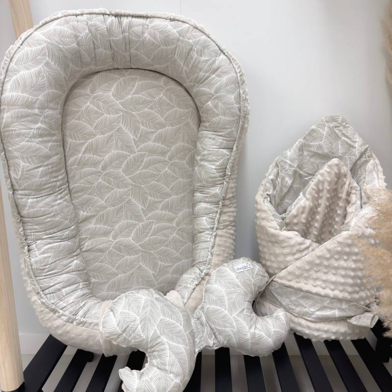 Baby nest 4-piece premium set Boho Leaves main image