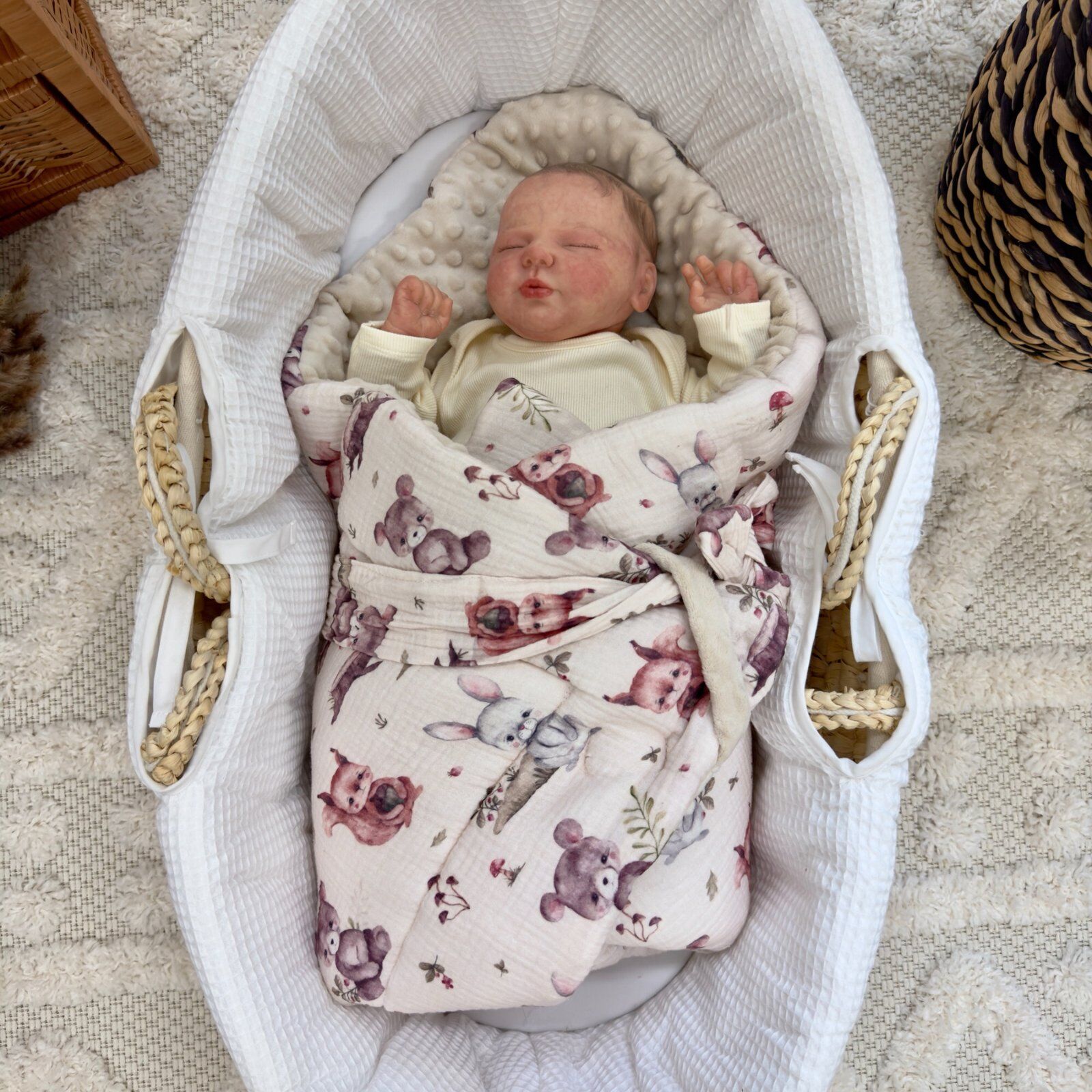 Swaddle Blanket | Premium Ultra Soft Muslin | TOG 2.5 | Woodland Friends Main Image