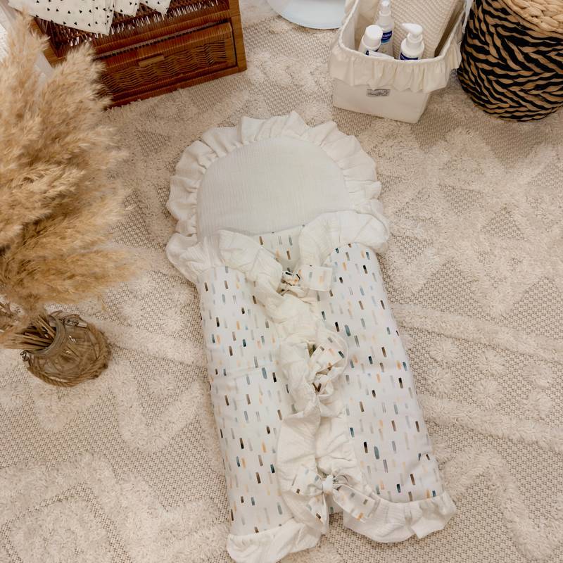 Multifunctional baby sleeping bag | Premium muslin cotton | 0-8M | Confetti main image