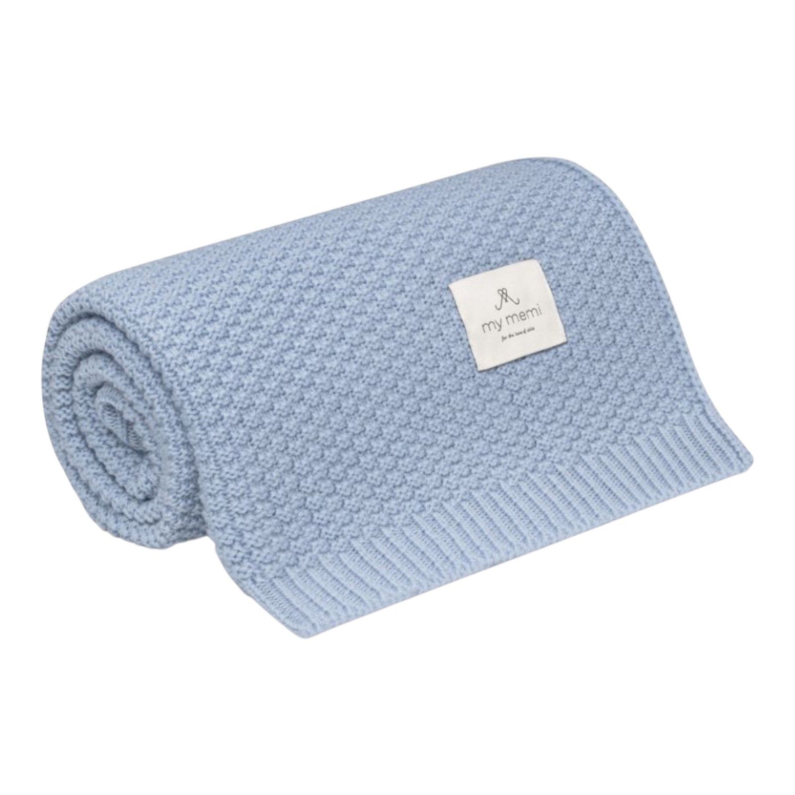 MY MEMI | Merino Decke Premium | Baby Blue Hauptbild