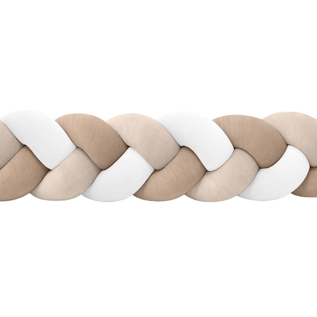 Bettschlange Velours Beige-Caramel-White 27900 Velour bed snake, beige-caramel-white (main image)