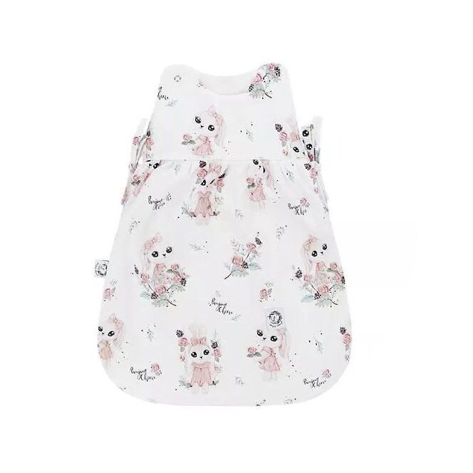 Baby sleeping bag | Premium cotton | 0-6 months | Little Miss Bunny main image
