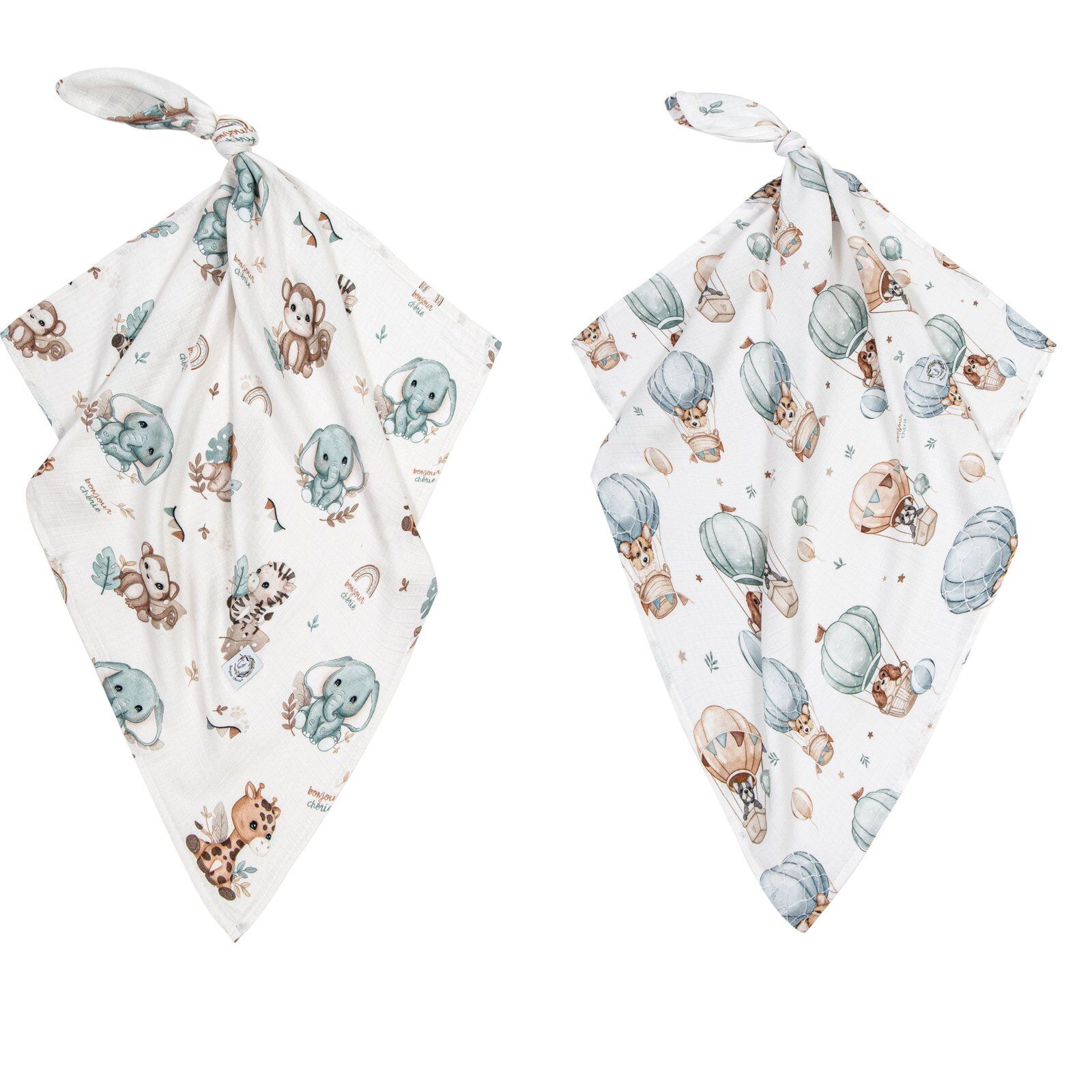 Bamboo Diaper 70x70cm Puppies-Safari