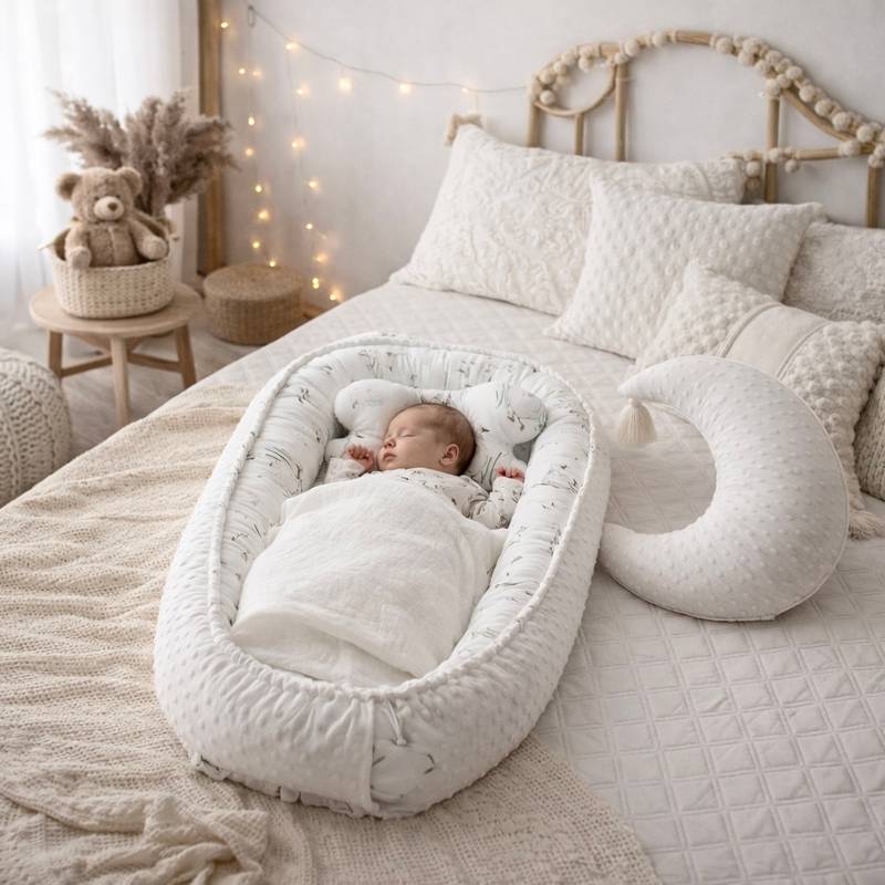 Baby nest | Premium cotton minky | Set of 3 | Goose & the Little Ones (main image)