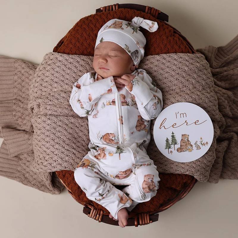 Bears Organic Snugglesuit Convertible Romper Main Image