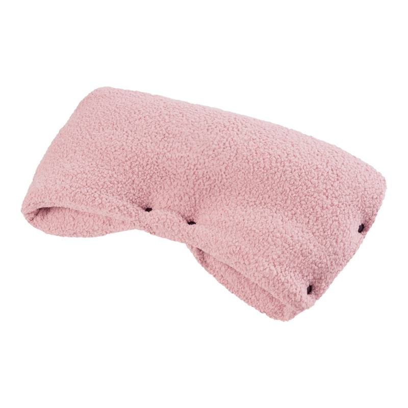 Hand warmer for strollers made of alpaca bouclé – Pink (main image)