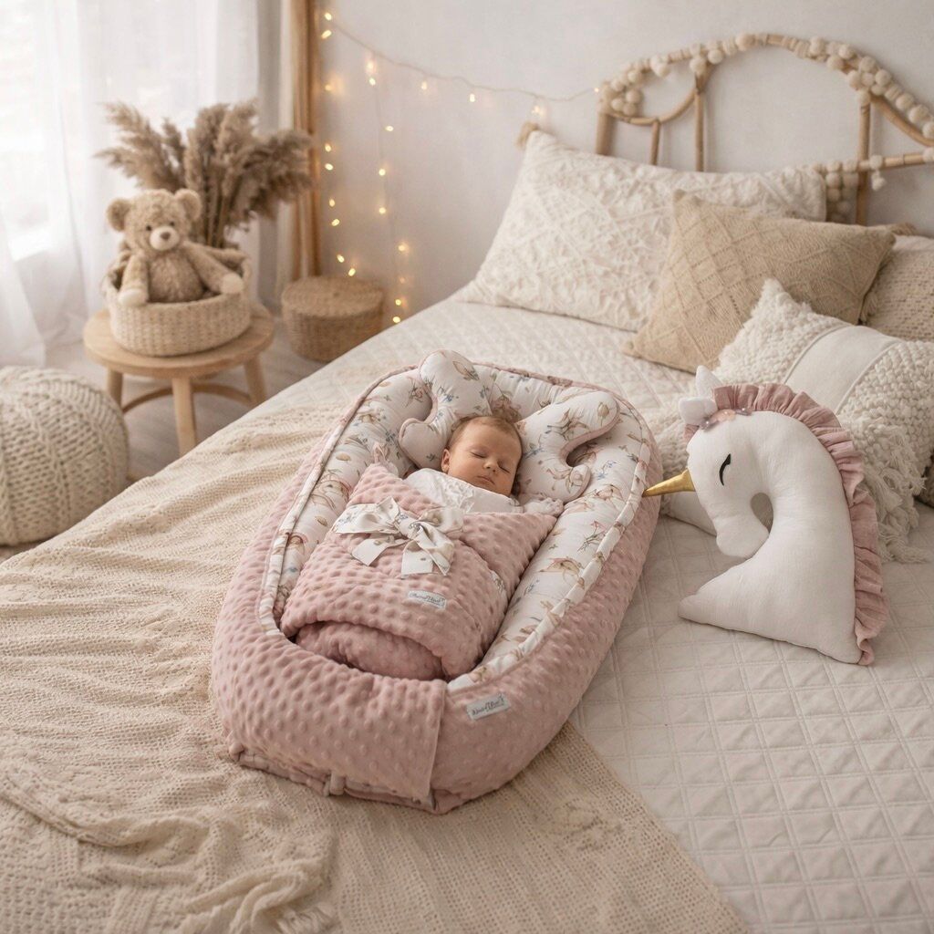 Baby nest 4-piece premium set Meadow Bunny main image