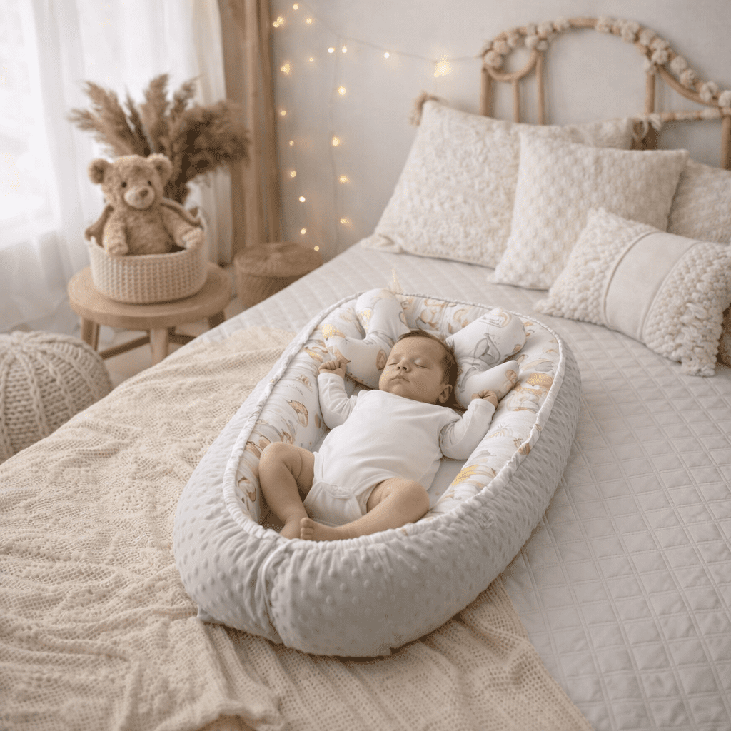 Baby nest 4-piece premium set Little Party Friends (main image)