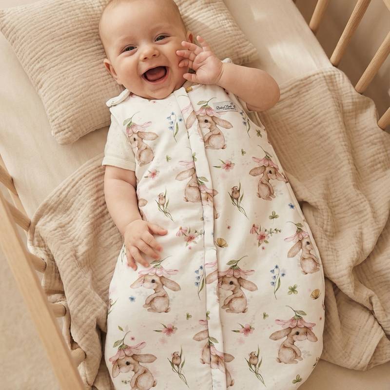 Baby sleeping bag | Premium cotton | Meadow Bunny main image