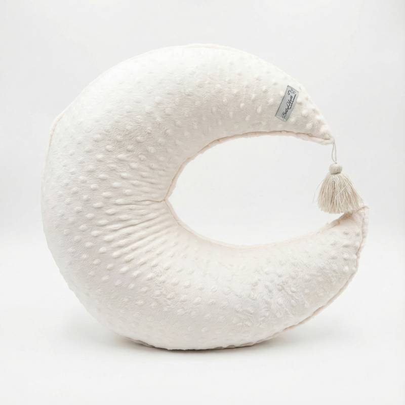 Nursing Pillow Crescent Moon | Minky | Cream Main Image