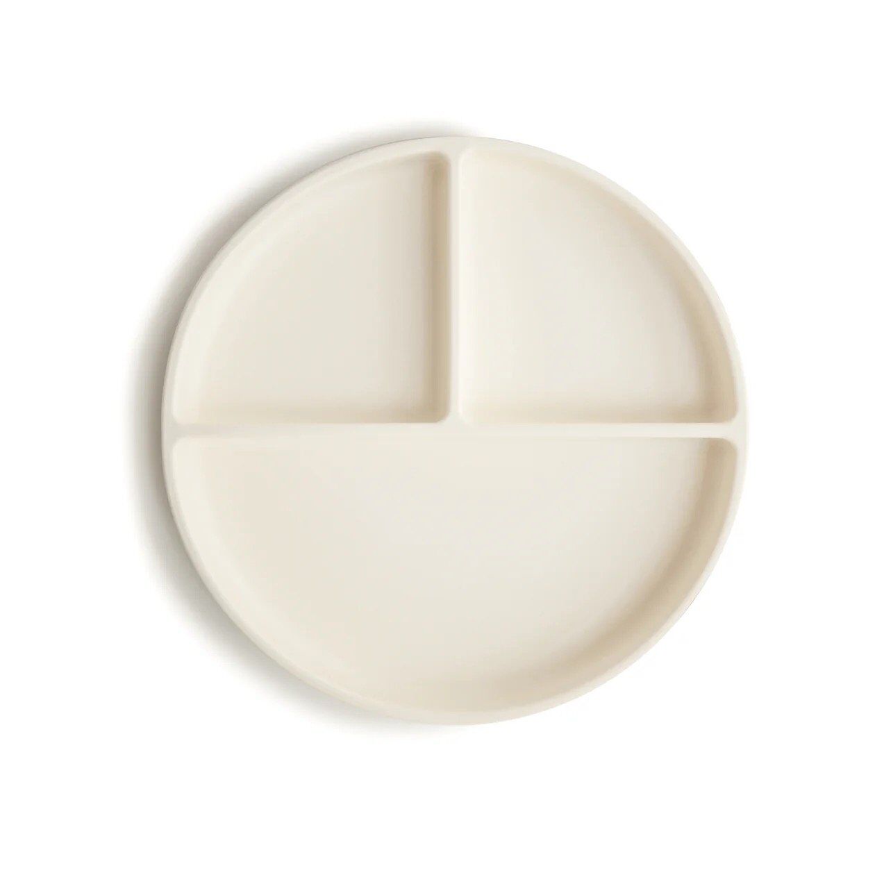 Mushie Silicone plate with suction cup Ivory 32689 Mushie Silicone plate with suction cup Ivory Main image