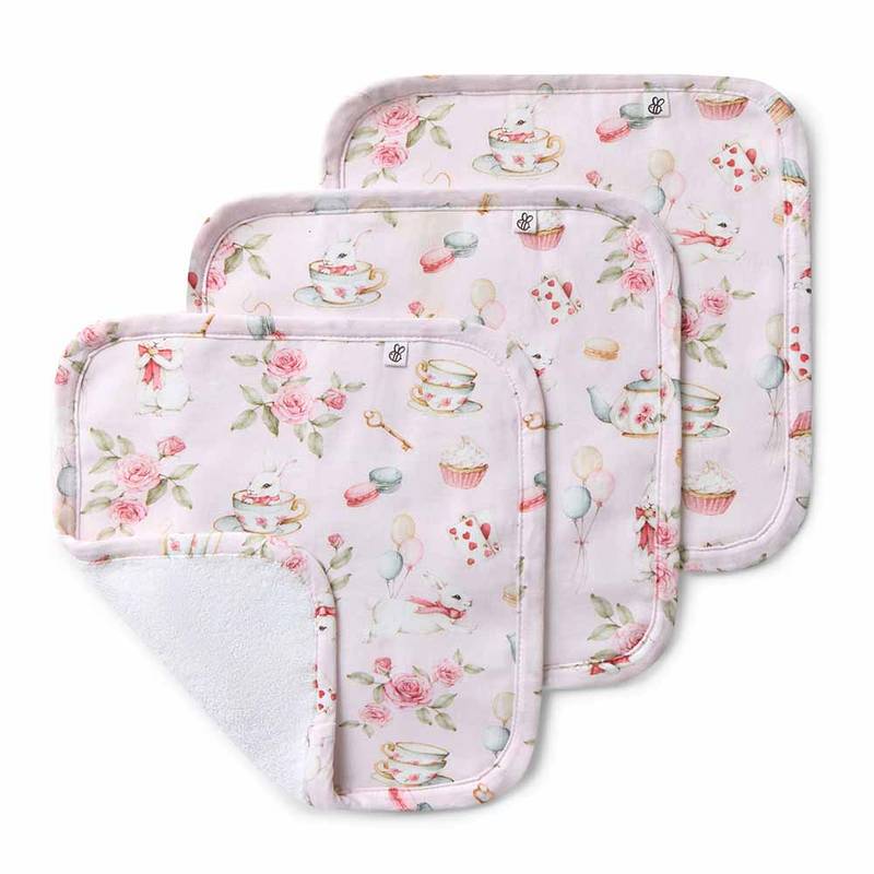Alice's Tea Party Bio-Waschlappen 3er-Pack - Image 1