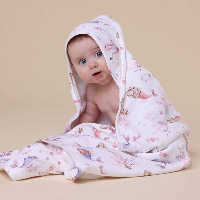 Mermaid Bio-Baby-Kapuzenhandtuch - Image 1