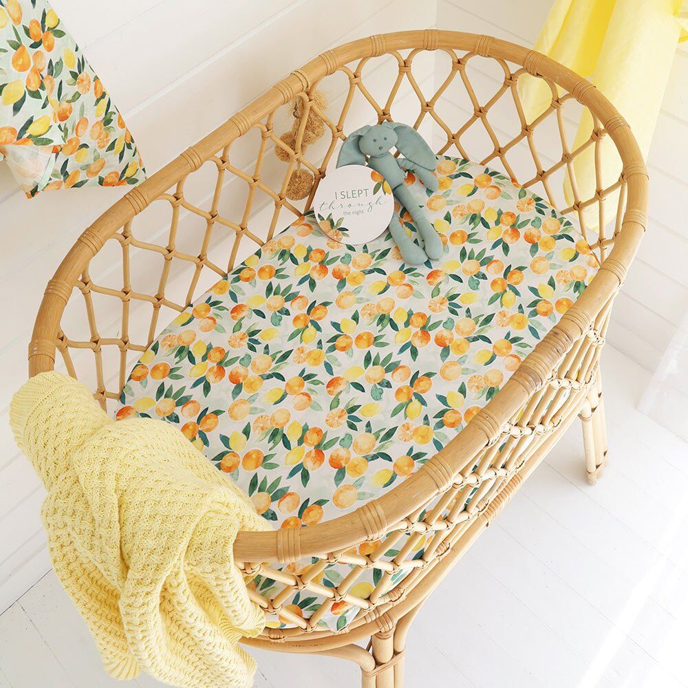 Citrus Squeeze Bio-Beistellbett-Spannlaken - Wickelunterlage-Bezug - immagine 1