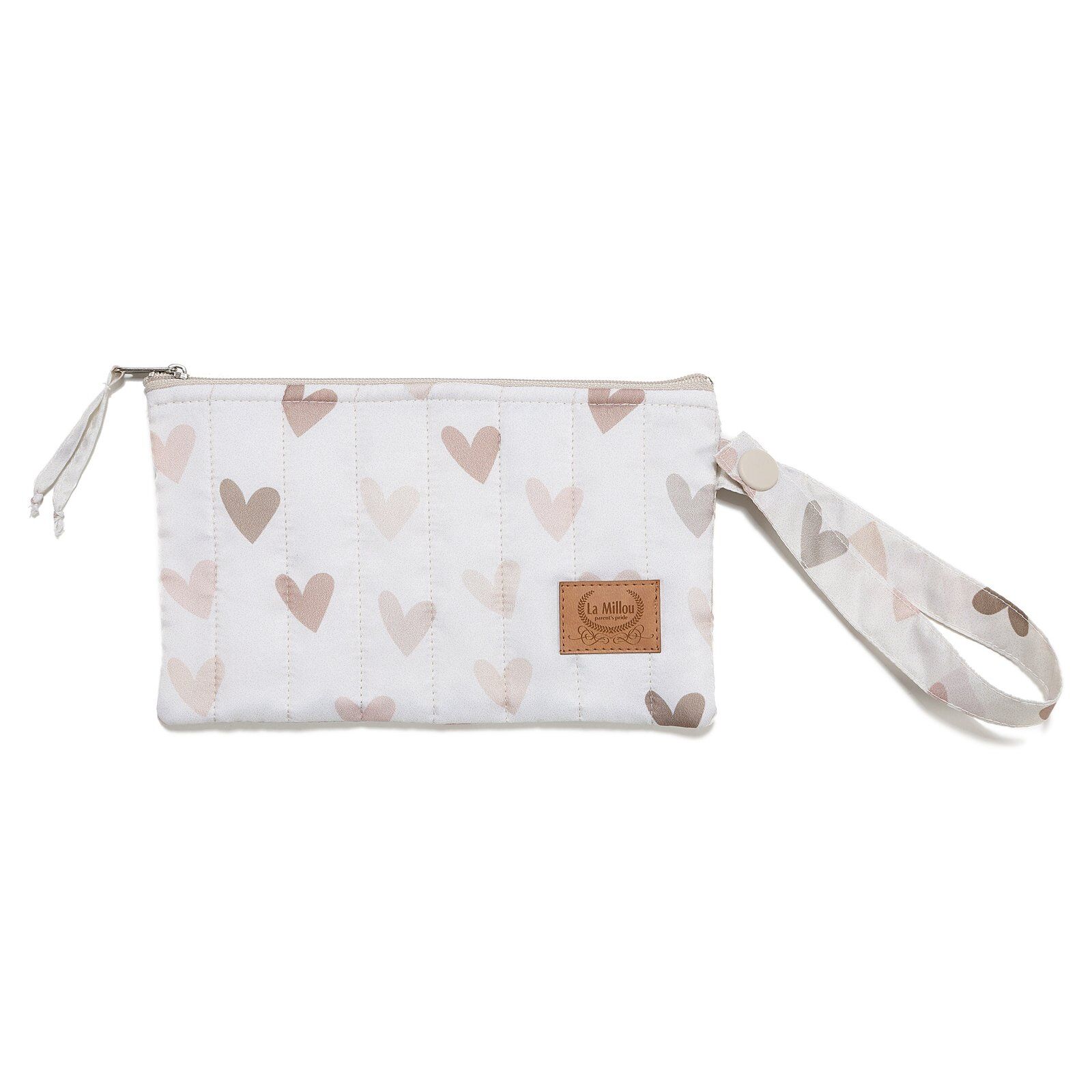 Nylon pouch HEARTBEAT BEIGE_Main image