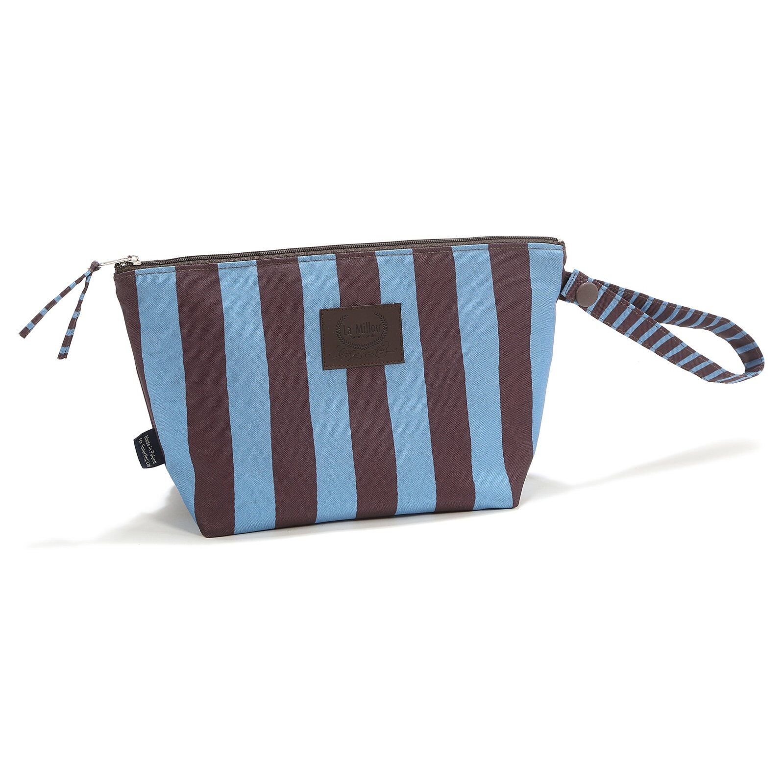Trousse de toilette imperméable à rayures bleues - Image principale