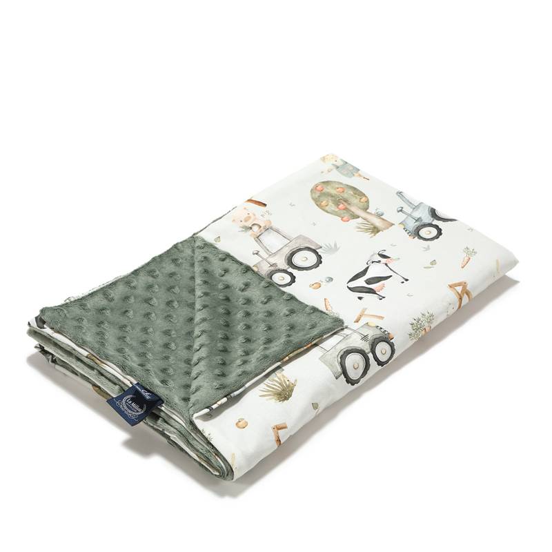 Lightweight Minky ABC FARM blanket - M - 80 x 100 cm_Main image
