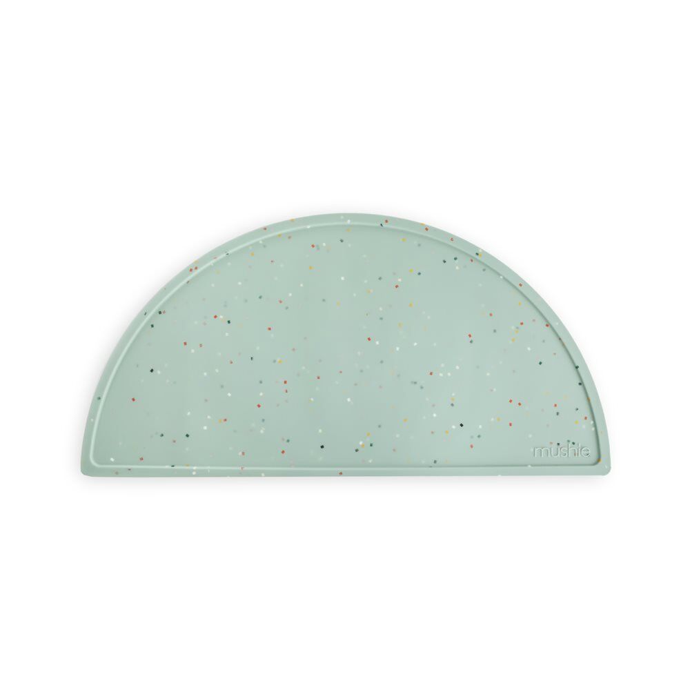 Mushie Silikon Tischset Cambridge Blue Confetti – Bild 1