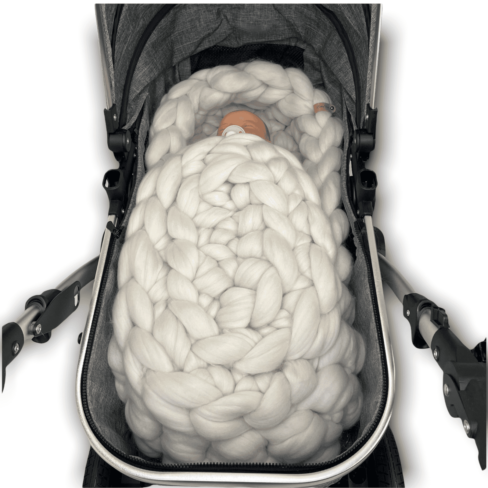 Nido per neonati in lana merino con copertina Pearl (immagine principale)