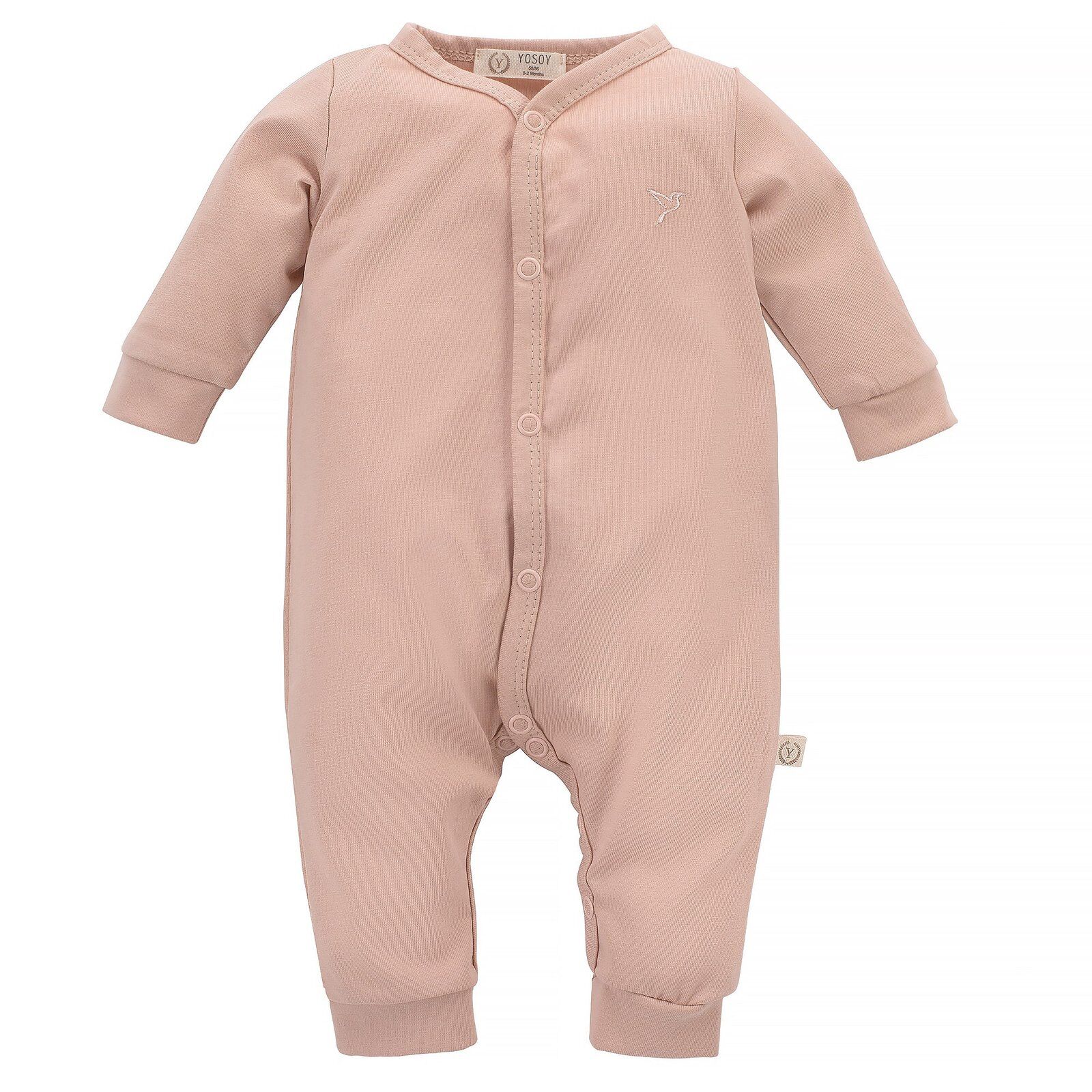 Completo tutina e cappellino per neonato, rosa alba - (0-6 mesi) Immagine principale