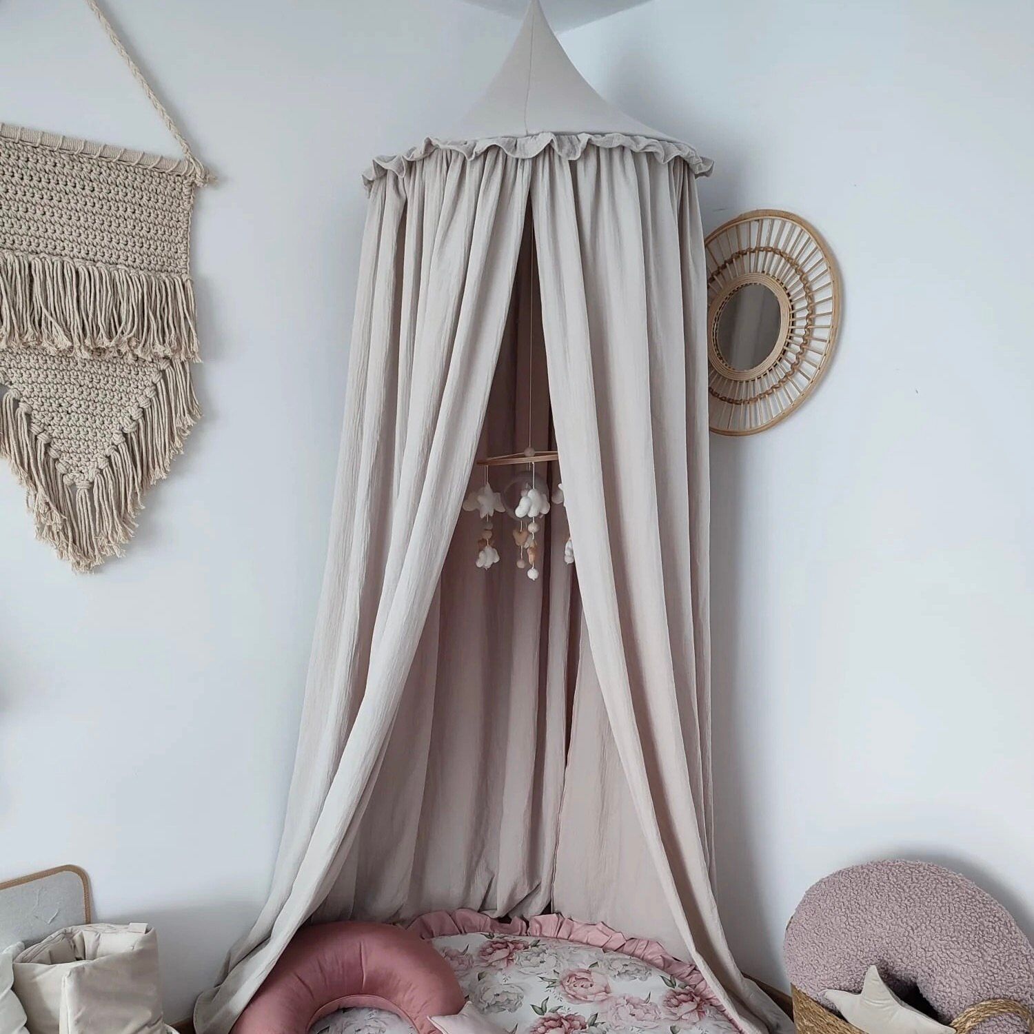 Immagine principale: Baldacchino in mussola beige
