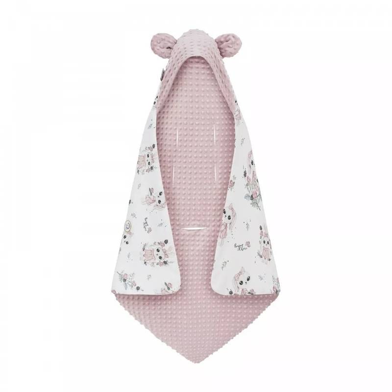Coperta per seggiolino auto | Cotone Minky di alta qualità | Immagine principale di Little Miss Bunny