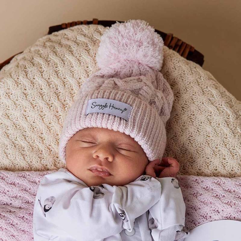 Blush Pink Organic Knit Beanie Hauptbild