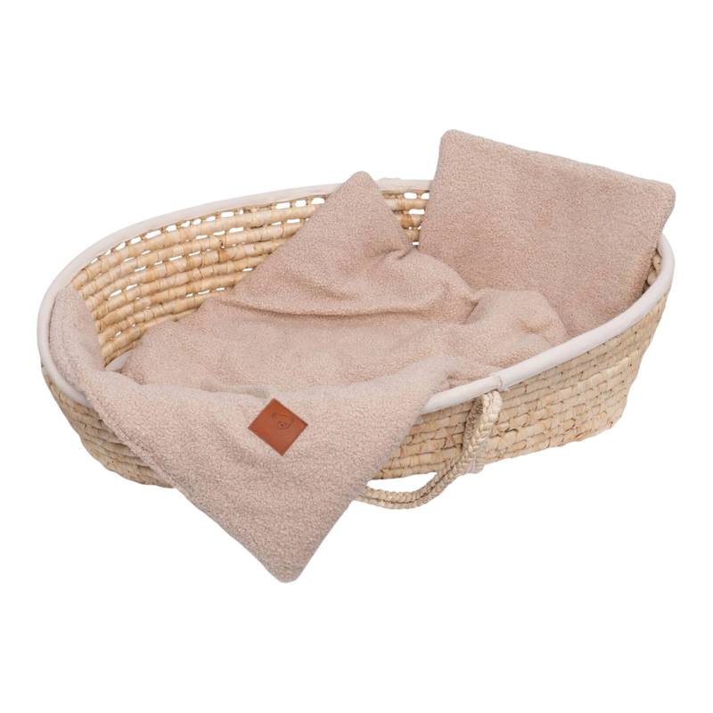 Set Babydecke und Kissen Boucle Beige – Bild 1