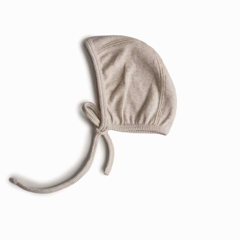 Mushie Baby Bonnet Beige Melange Hauptbild