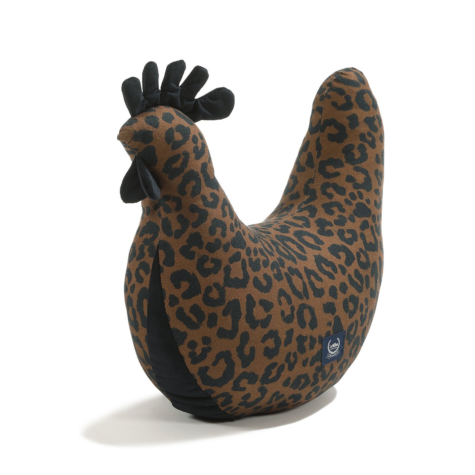 Oma Dana's Henne Kissen Bambus LEOPARD CHOCO_Hauptbild
